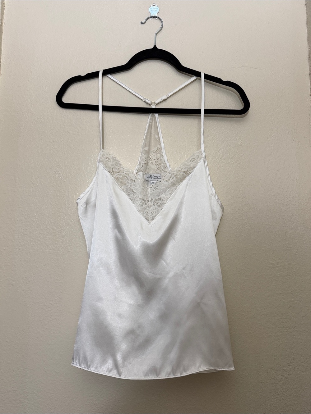 In Bloom By Jonquil Satin Lace-Trim White Camisole Chemise
